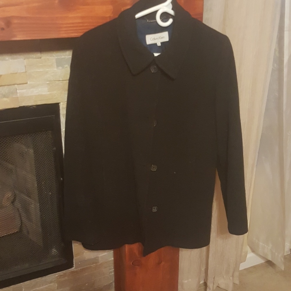 Black Calvin Klein Wool blend coat